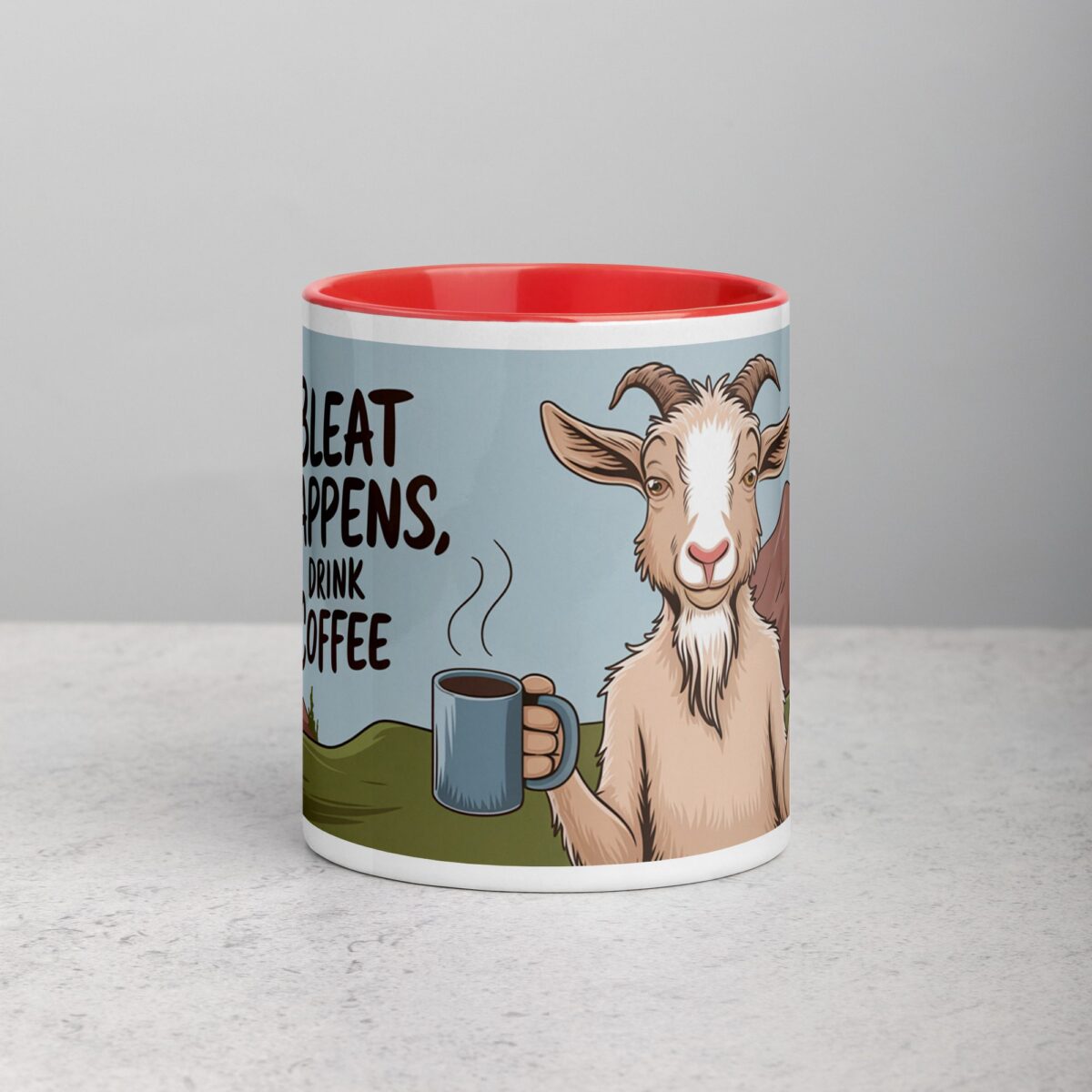 Bleat Happens, Drink Coffee Goat Mug - Image 7