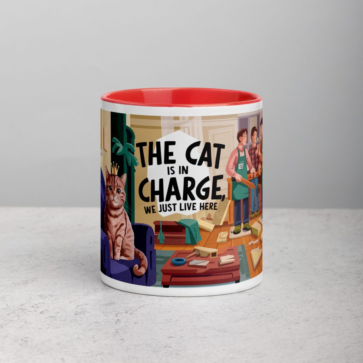 The Cat Is in Charge, We Just Live Here Mug - Image 7