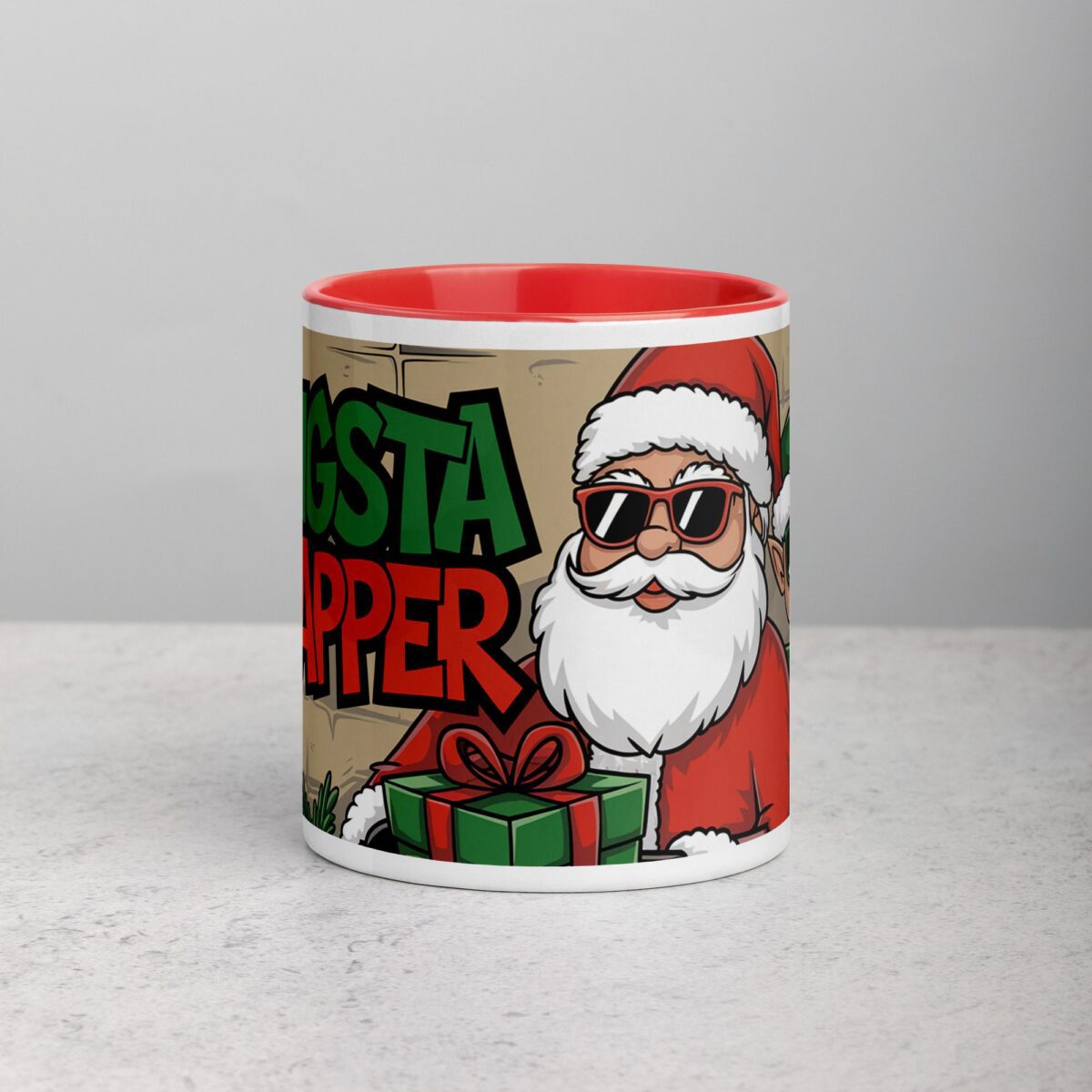 Gangsta Wrapper Christmas Santa Mug - Image 7