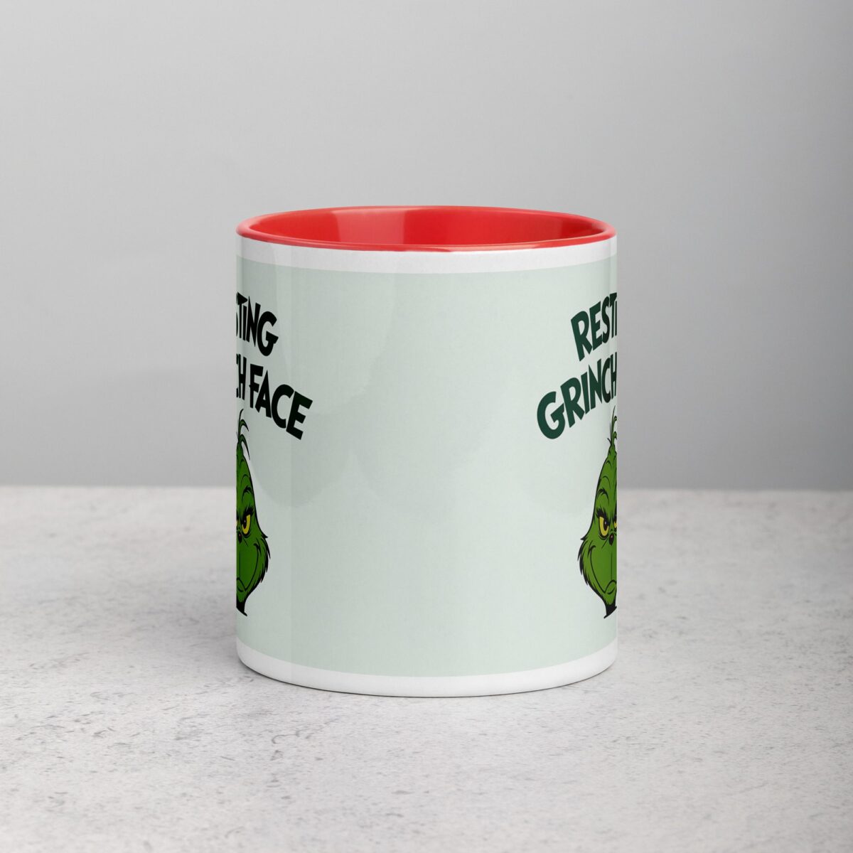 Resting Grinch Face Christmas Coffee Mug - Image 7