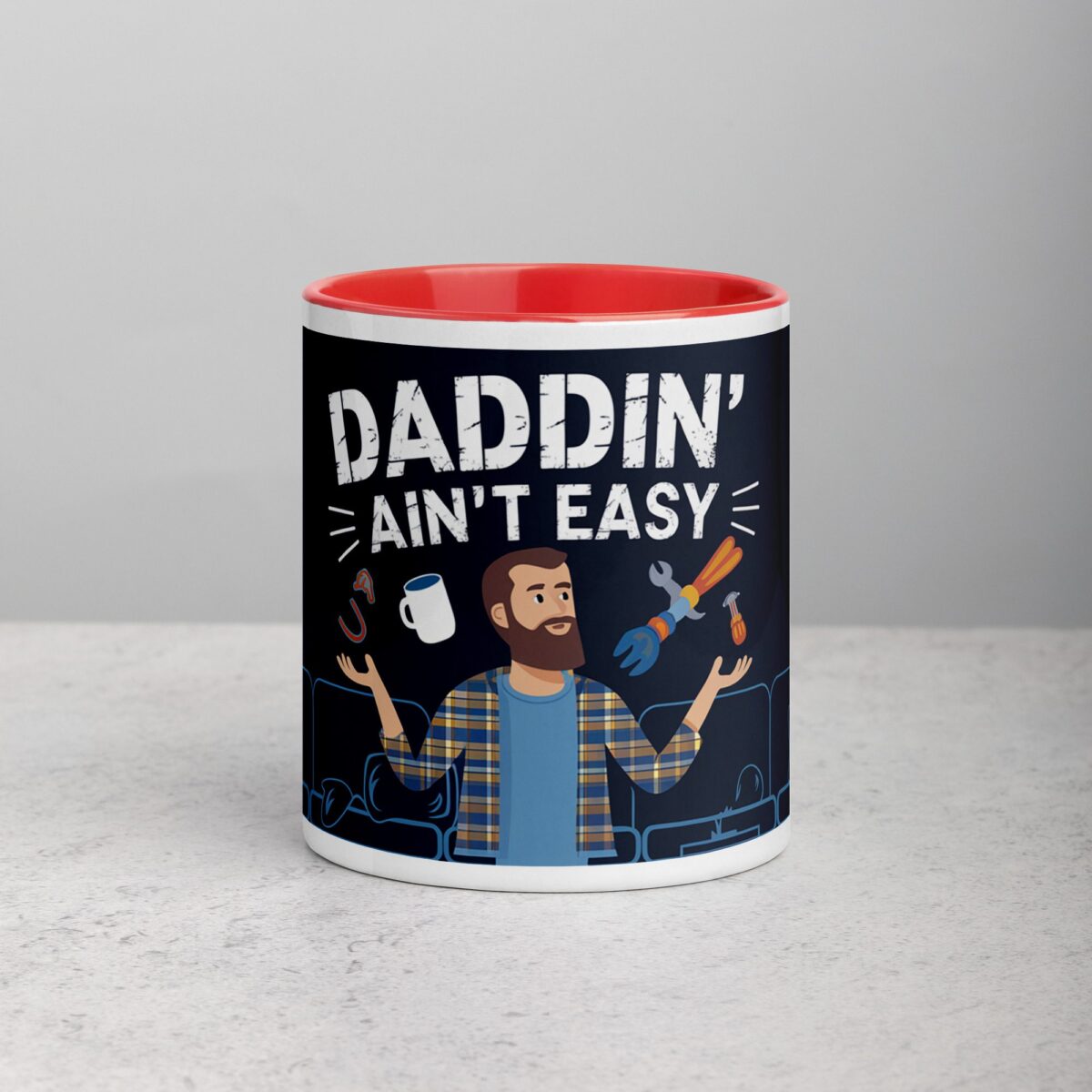 Daddin' Ain't Easy Dad Mug - Image 7