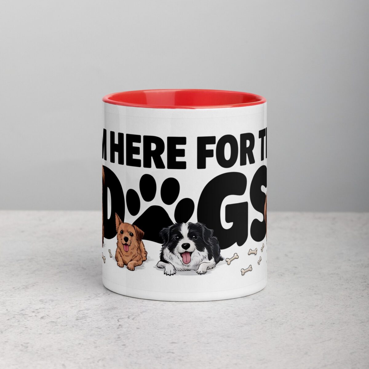 I’m Here for the Dogs Coffee Mug - Image 7
