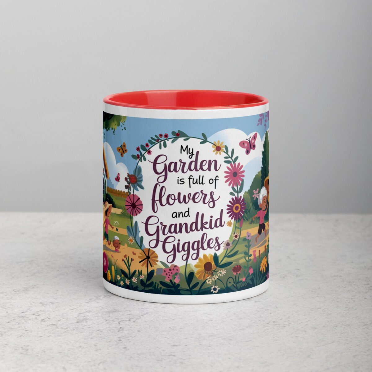 My Garden Is Full of Flowers and Grandkid Giggles Mug - Image 7