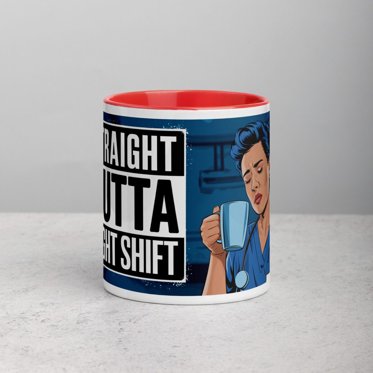 Straight Outta Night Shift Nurse Mug - Image 7
