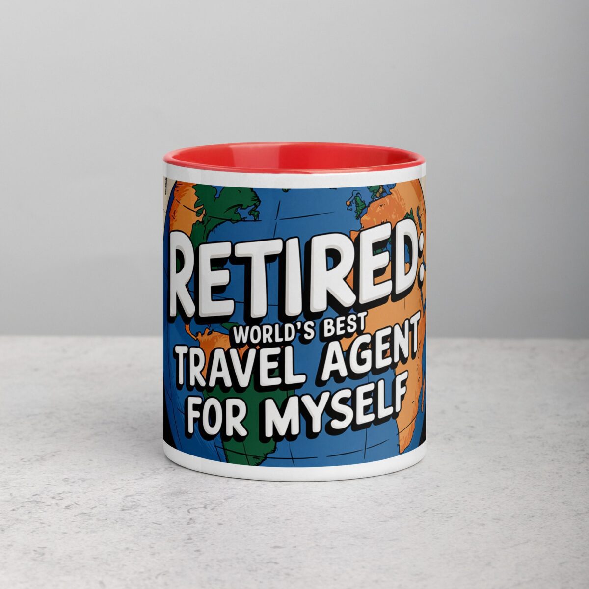 Retired: World’s Best Travel Agent for Myself Mug - Image 7