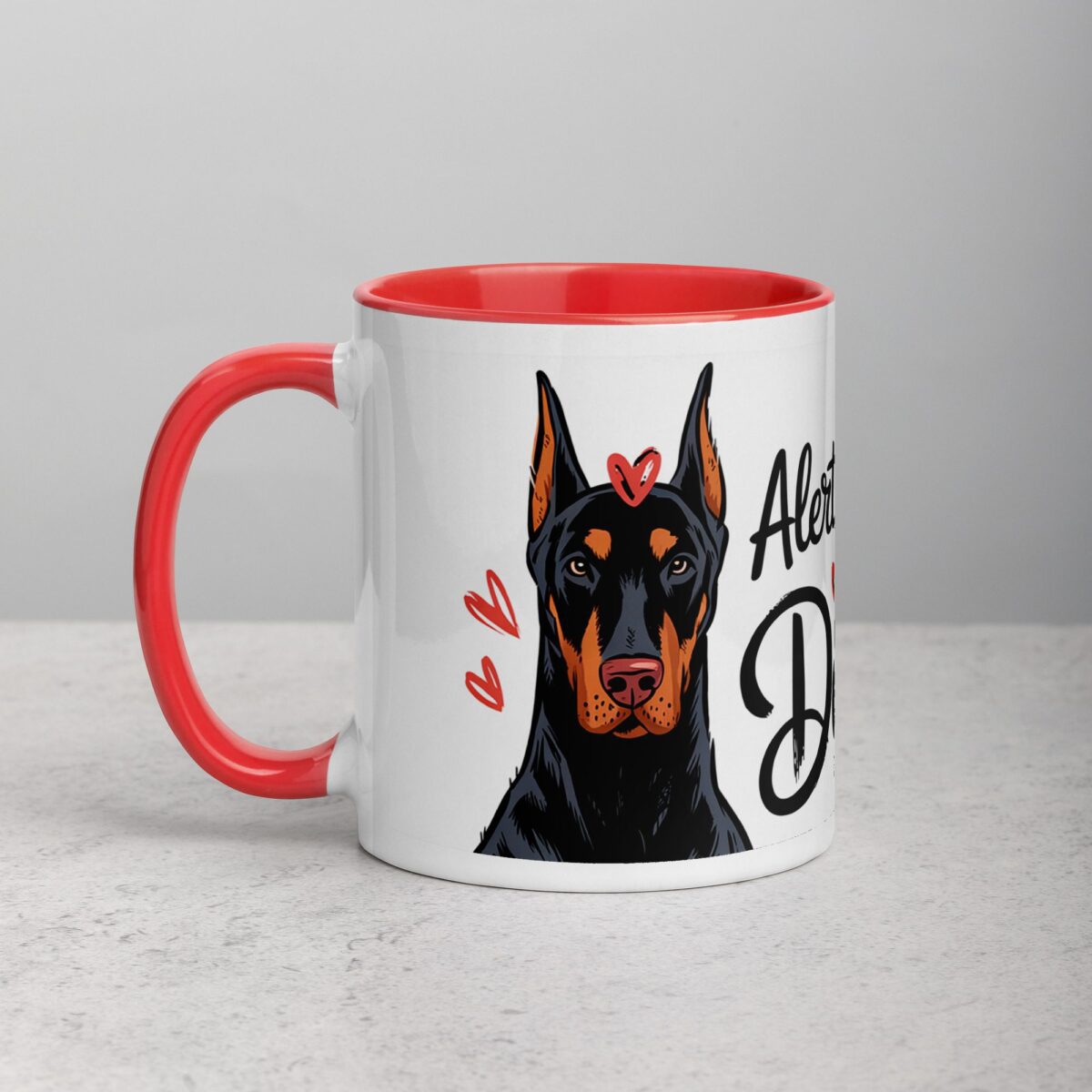 Alert and Adorable: That’s My Doberman Coffee Mug - Image 8