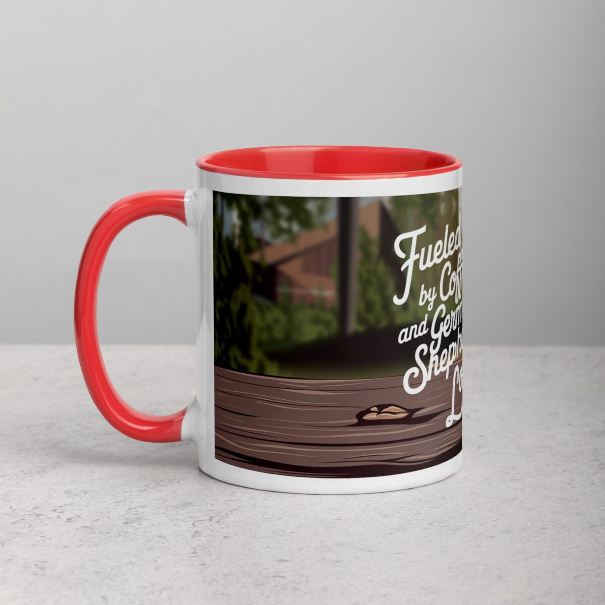 Fueled by Coffee and German Shepherd Love Mug - Image 8