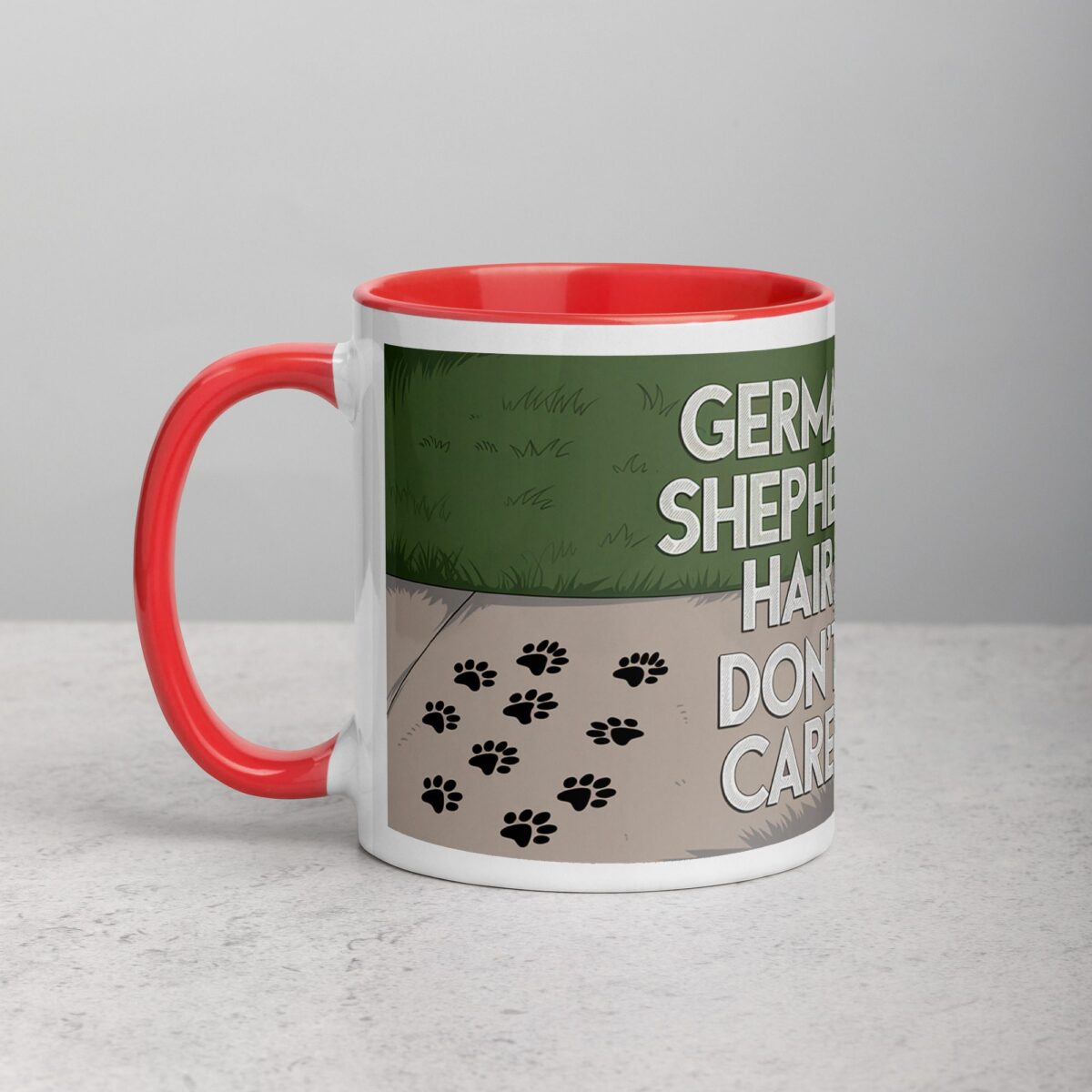 German Shepherd Hair, Don’t Care Coffee Mug - Image 8