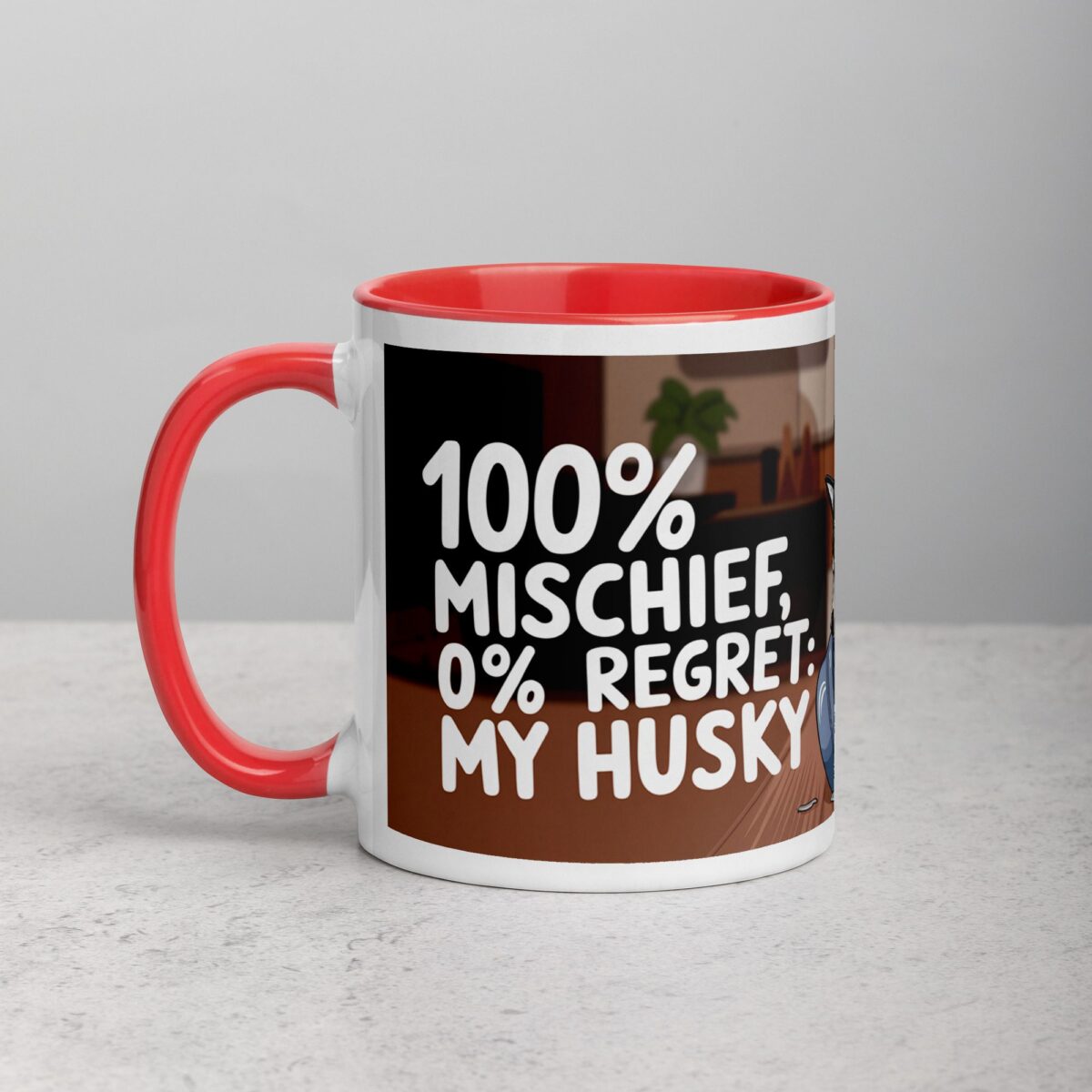 100% Mischief, 0% Regret: My Husky Coffee Mug - Image 8