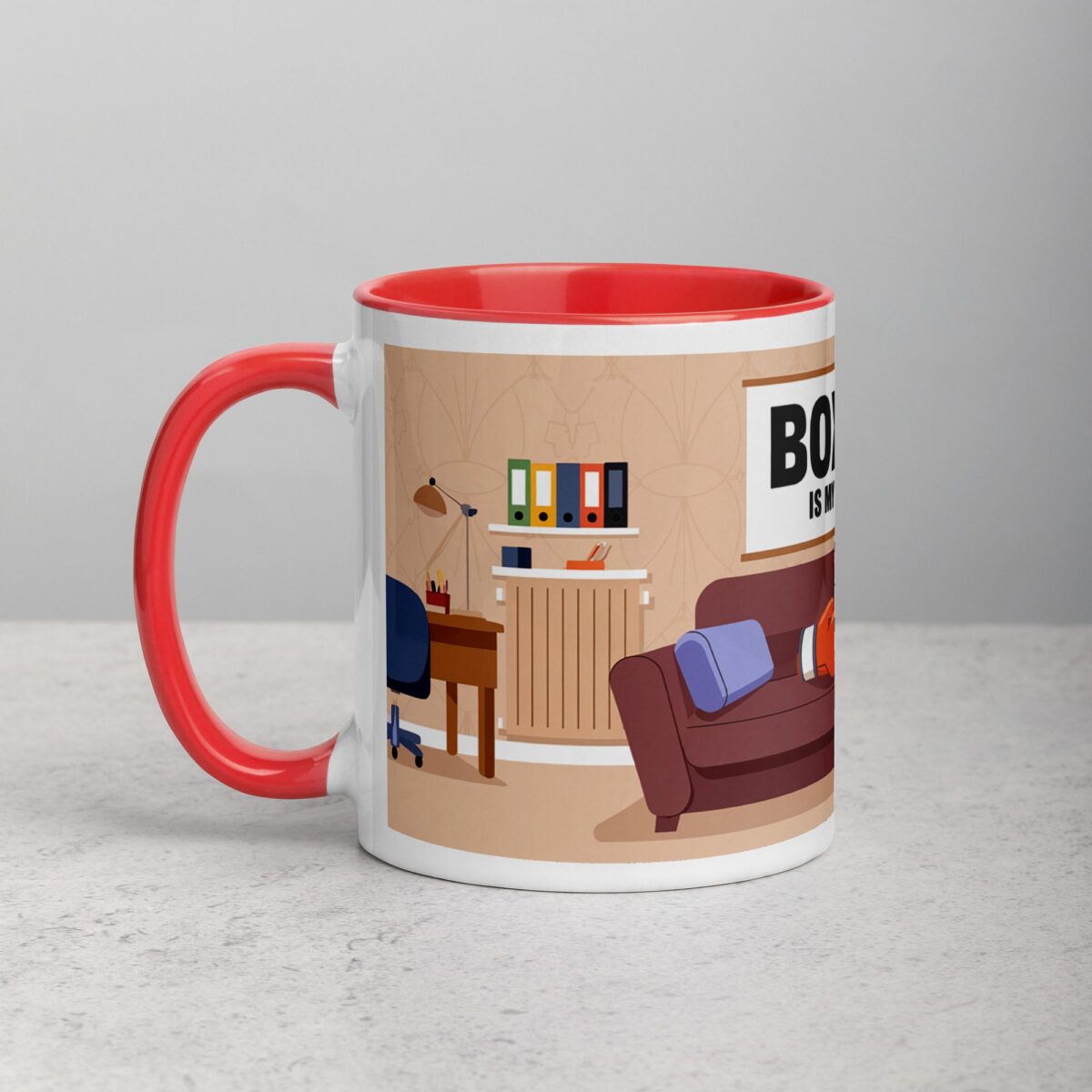 Boxing is My Therapy Coffee Mug & Tea Cup - Image 8