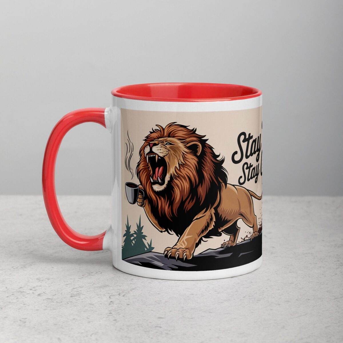 Stay Fierce, Stay Caffeinated Lion Coffee Mug - Image 8