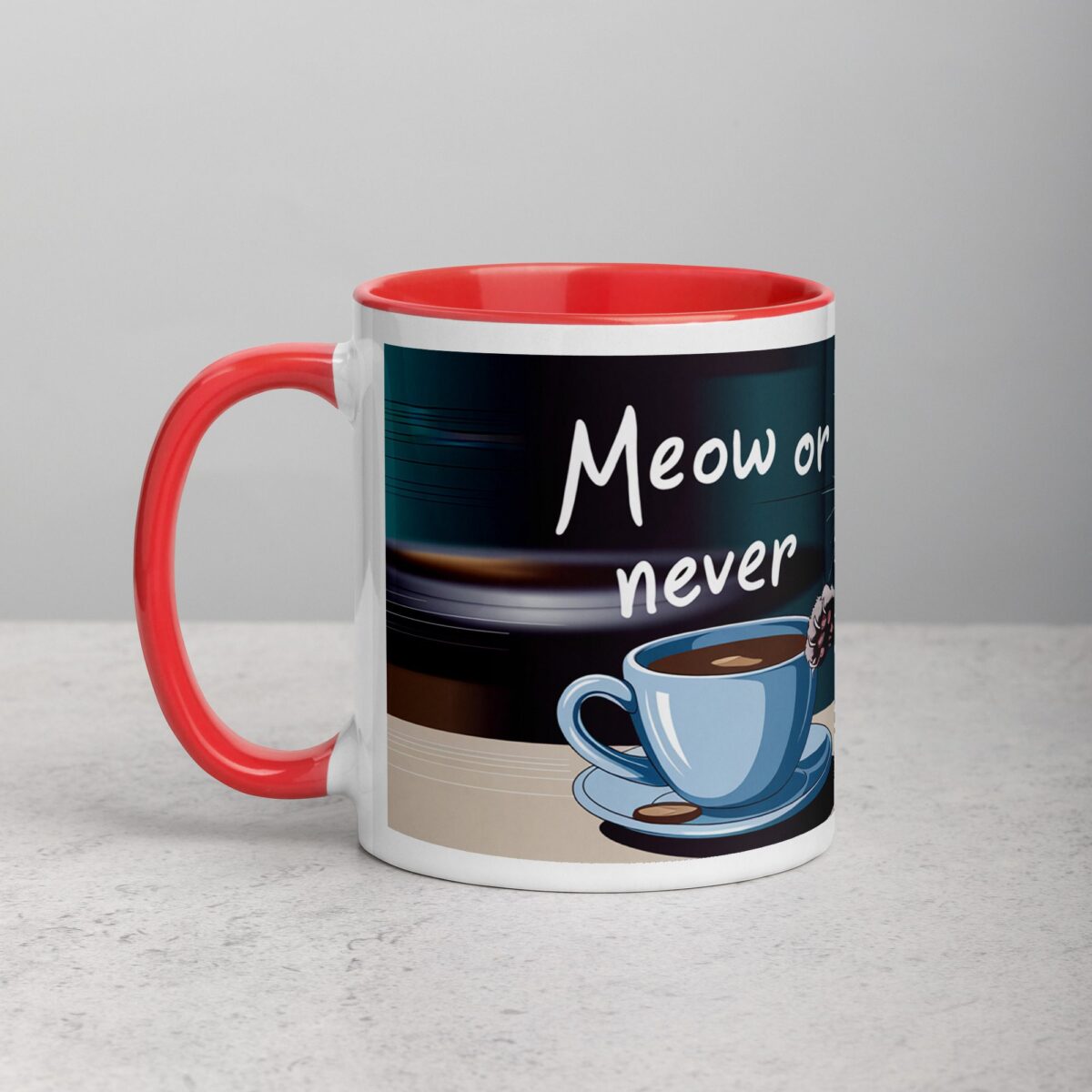 Meow or Never Coffee Mug & Tea Cup - Image 8