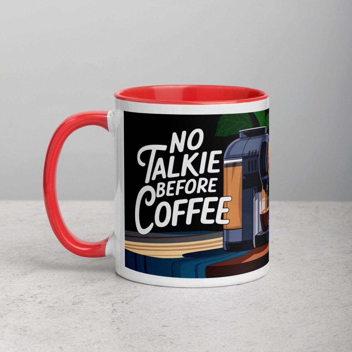 No Talkie Before Coffee Cat Mug - Image 8