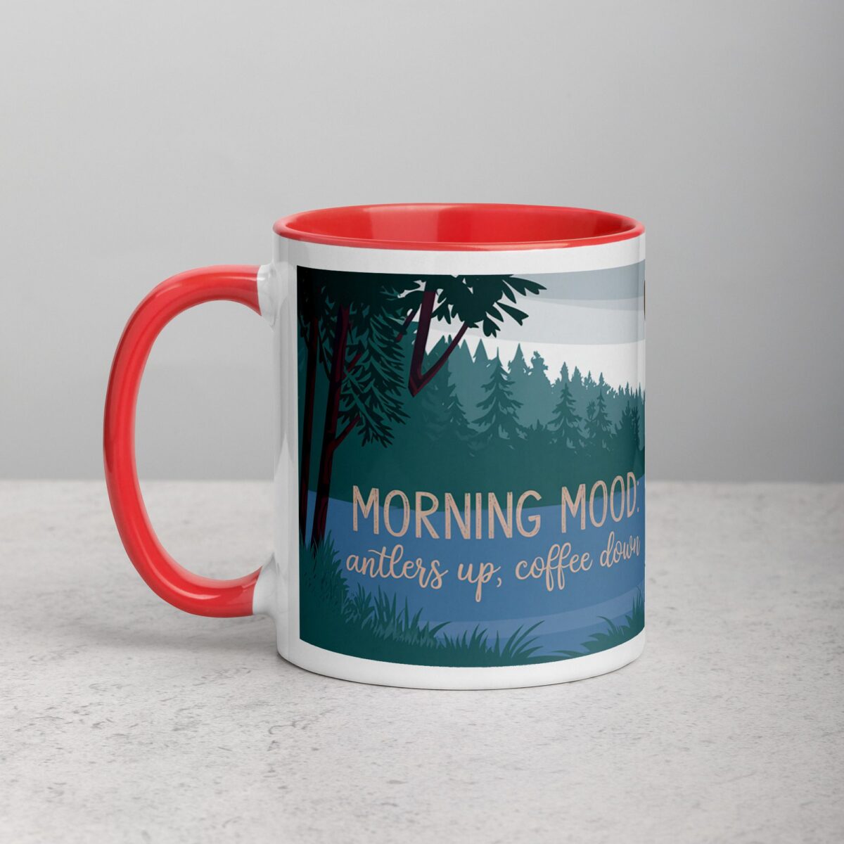 Morning Mood: Antlers Up, Coffee Down Mug - Image 8