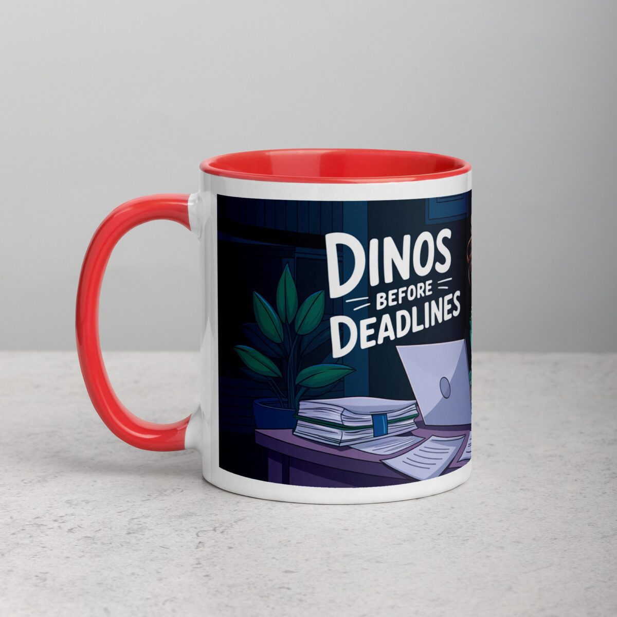 Dinos Before Deadlines Coffee Mug - Image 8