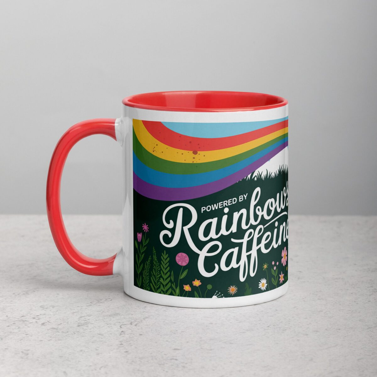Powered by Rainbows and Caffeine Unicorn Mug - Image 8