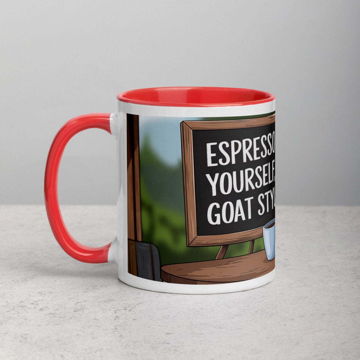 Espresso Yourself, Goat Style Coffee Mug - Image 8
