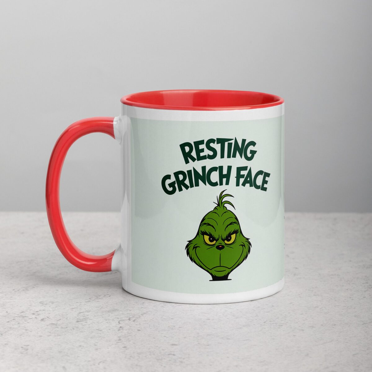Resting Grinch Face Christmas Coffee Mug - Image 8