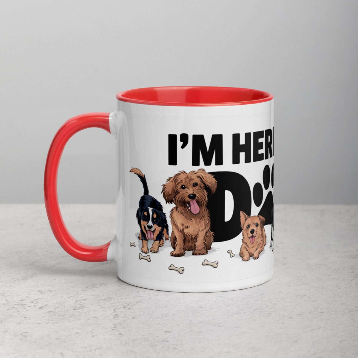 I’m Here for the Dogs Coffee Mug - Image 8