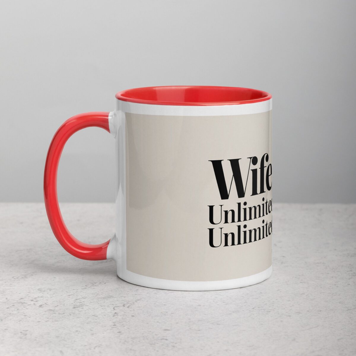 Wife: Unlimited Love, Unlimited Shopping Coffee Mug - Image 8