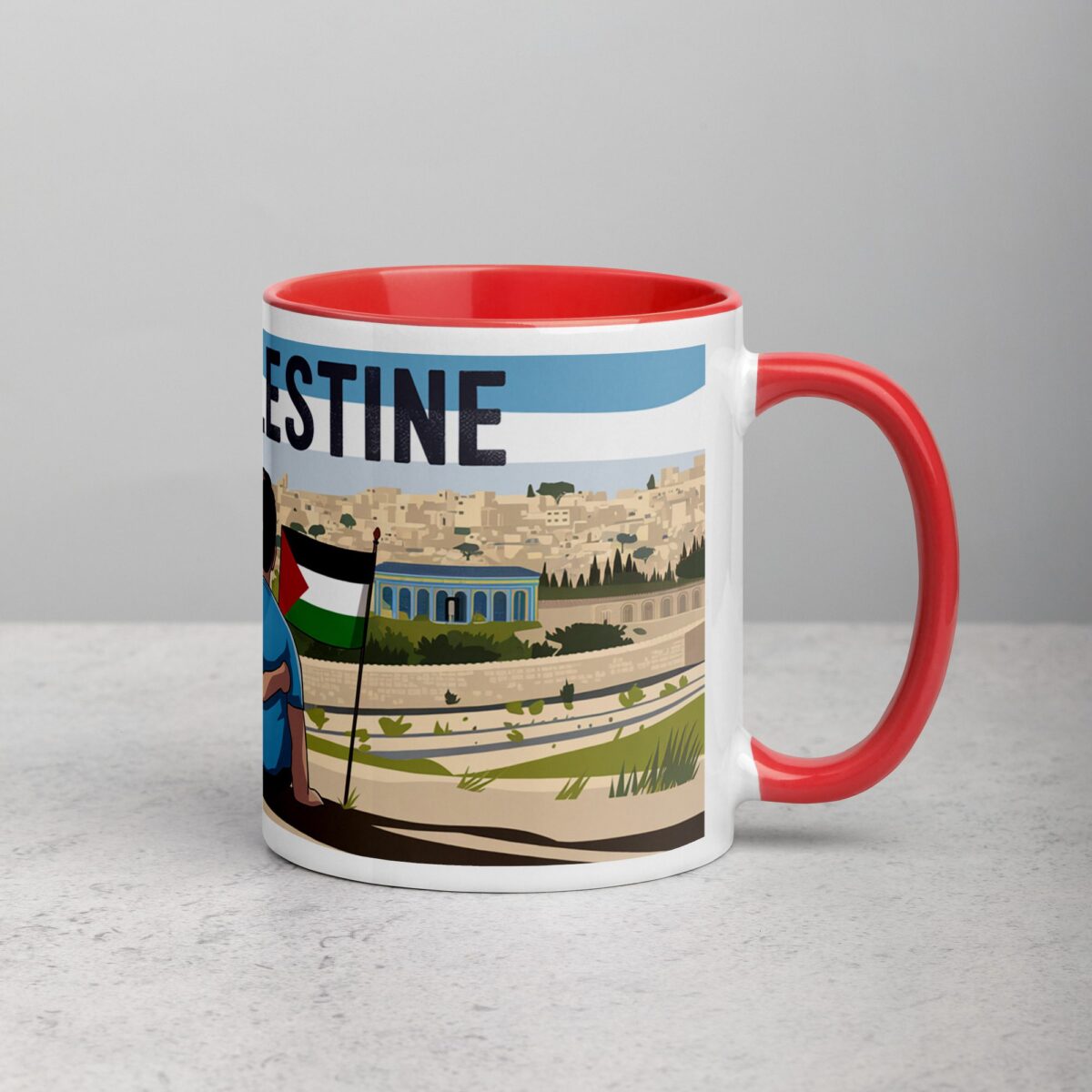 Free Palestine Siblings Hug Mug - Image 9