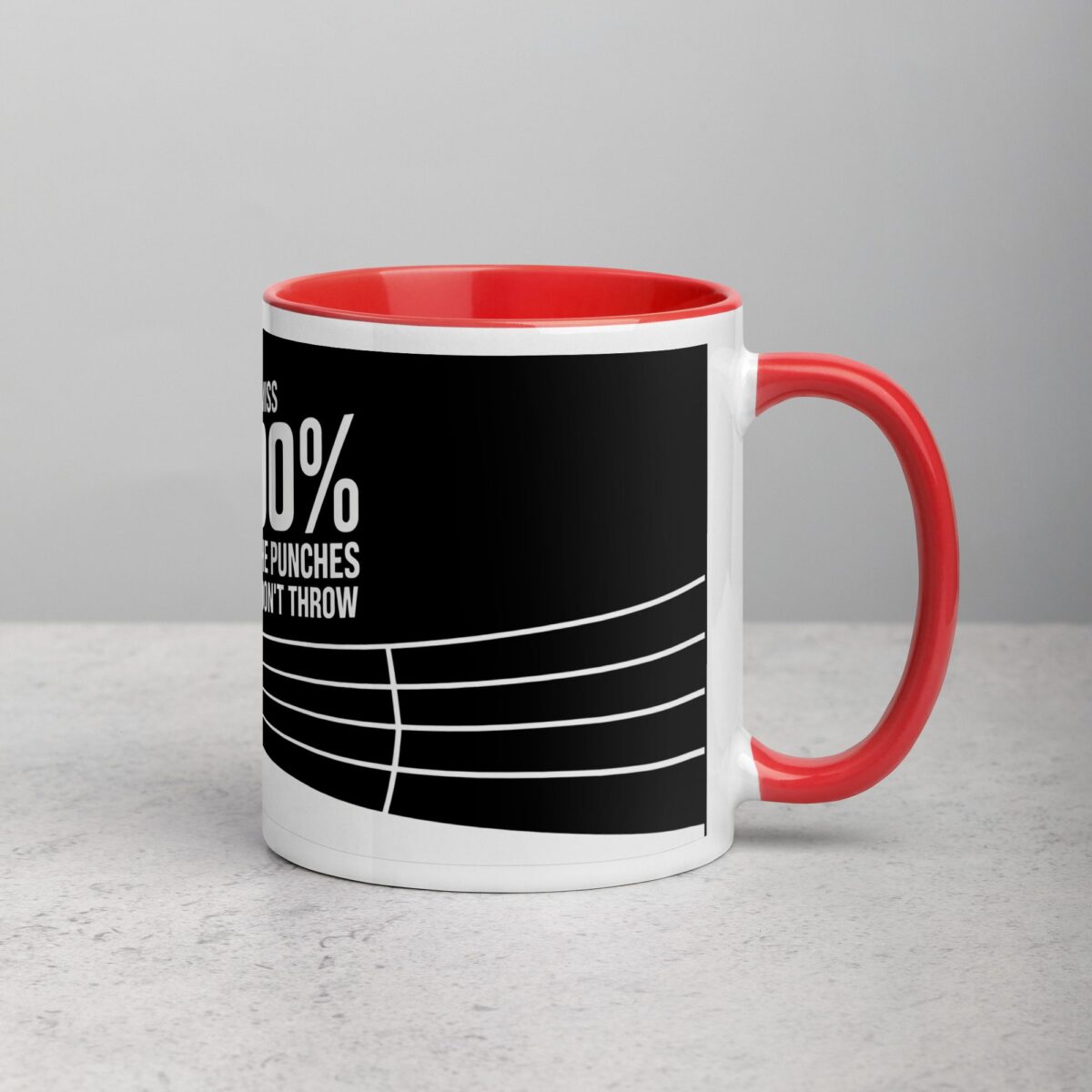 You Miss 100% of the Punches You Don’t Throw Boxing Mug - Image 9