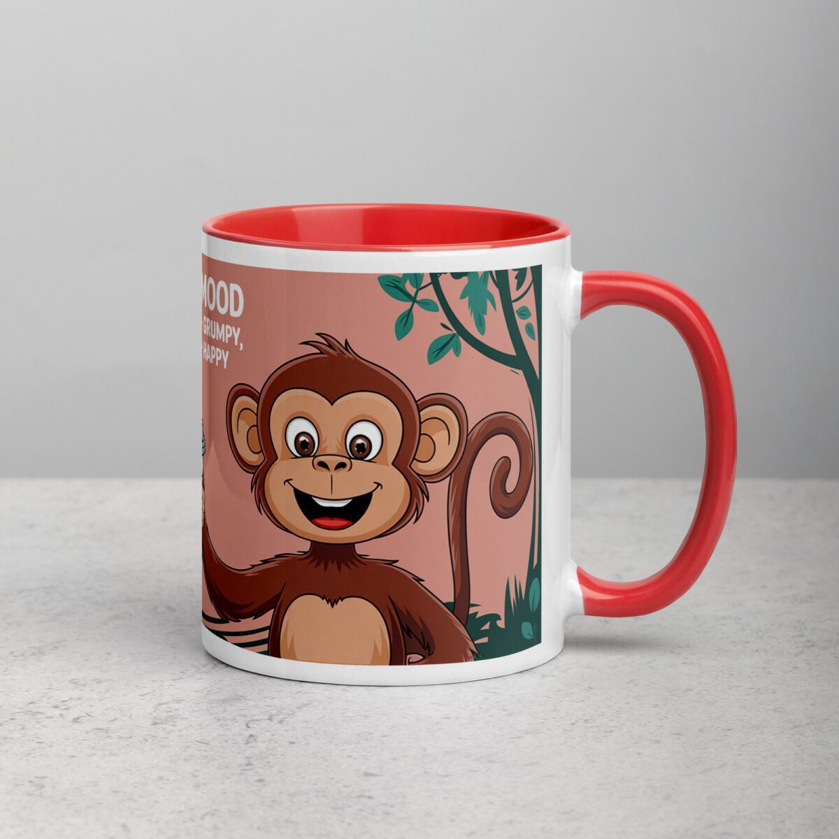 Monkey Mood: Decaffeinated = Grumpy, Caffeinated = Happy Mug - Image 9