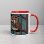 Feathers Fluffed, Coffee Cup Clutched Owl Mug - Image 9