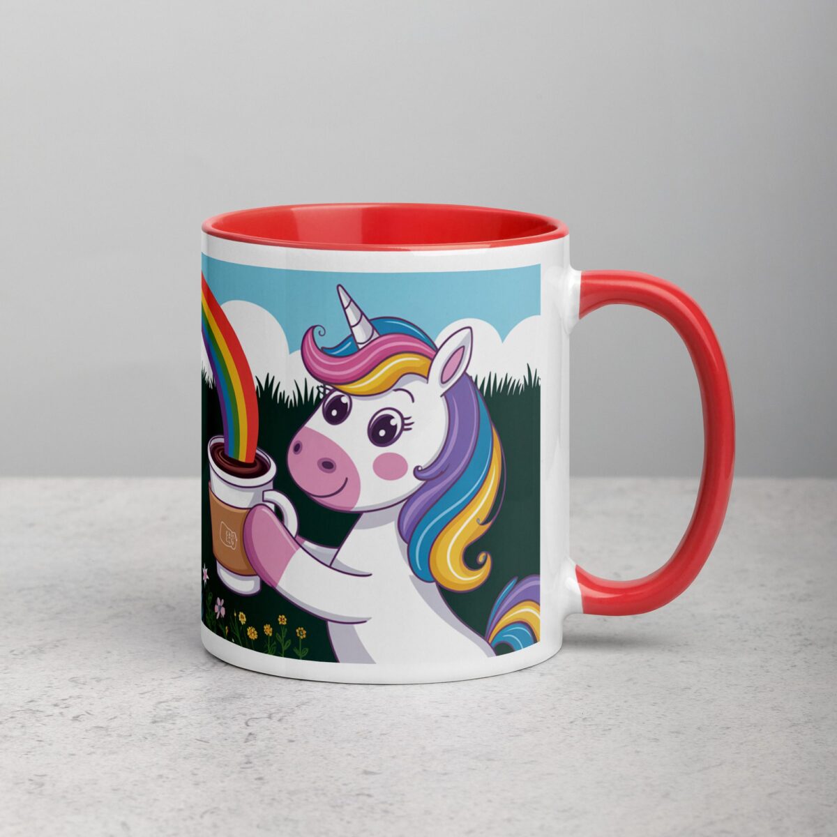 Powered by Rainbows and Caffeine Unicorn Mug - Image 9