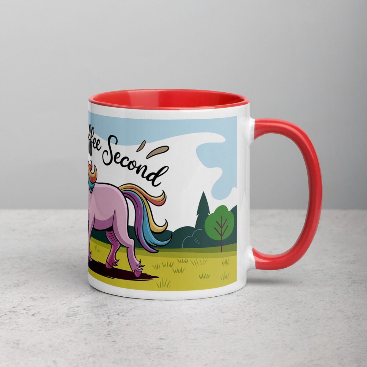 Horn First, Coffee Second Unicorn Mug - Image 9