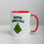 Resting Grinch Face Christmas Coffee Mug - Image 9