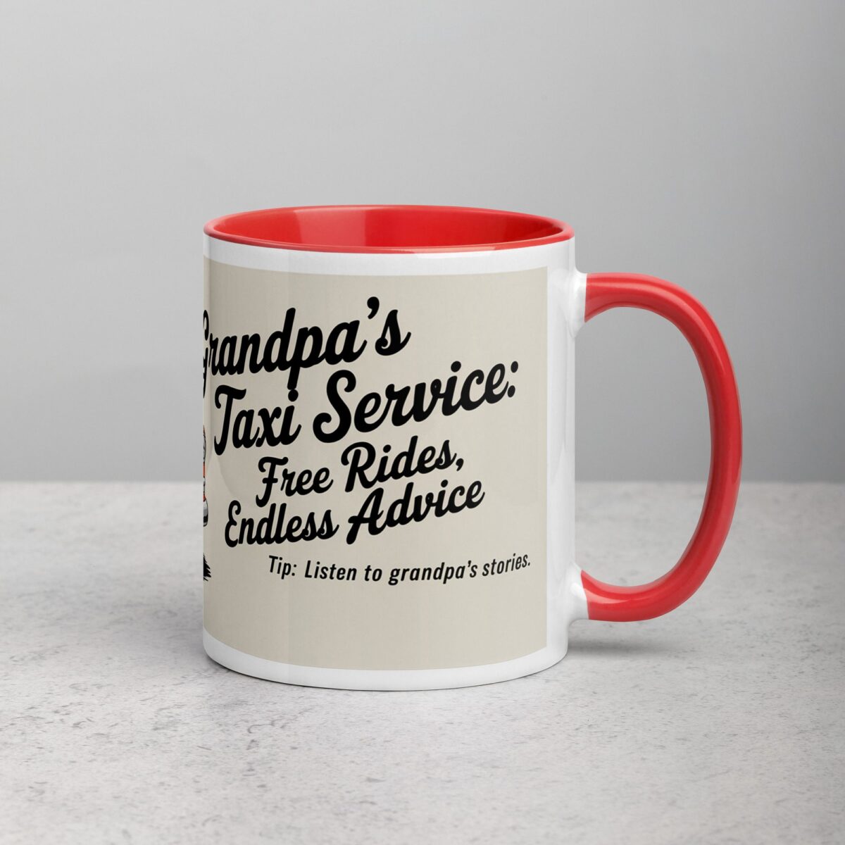 Grandpa’s Taxi Service: Free Rides, Endless Advice Mug - Image 9