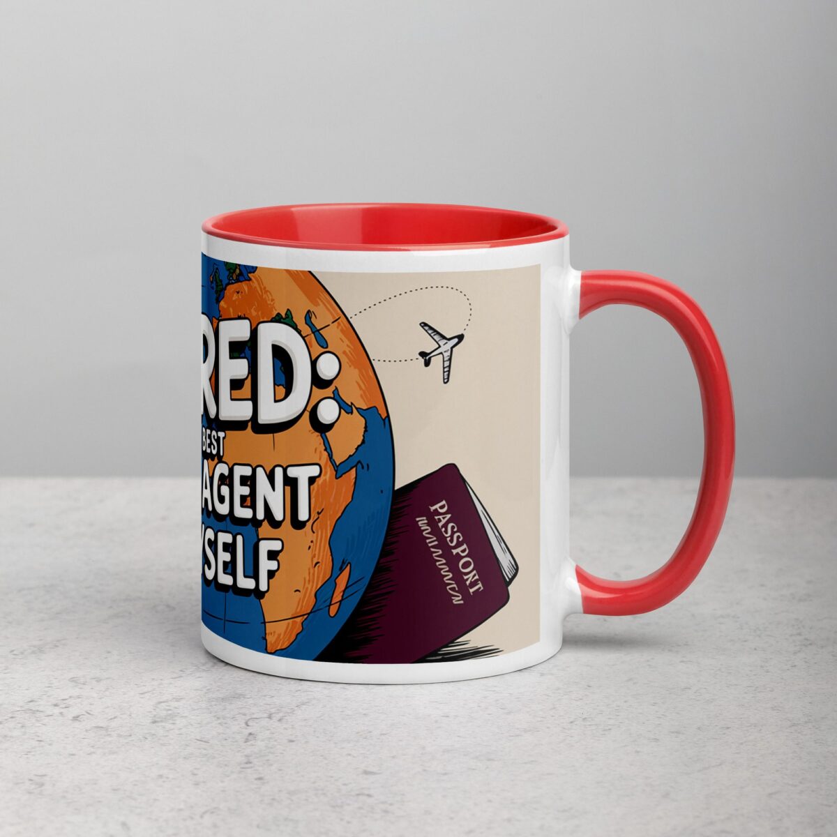 Retired: World’s Best Travel Agent for Myself Mug - Image 9