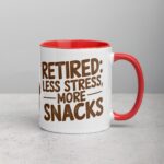 Retired: Less Stress, More Snacks Coffee Mug - Image 9