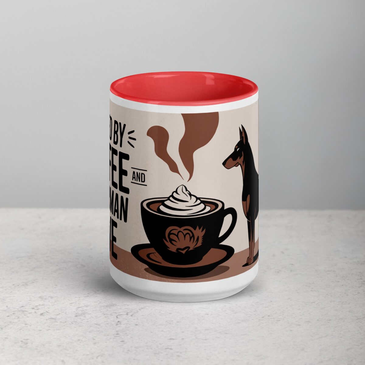 Fueled by Coffee and Doberman Love Mug - Image 10