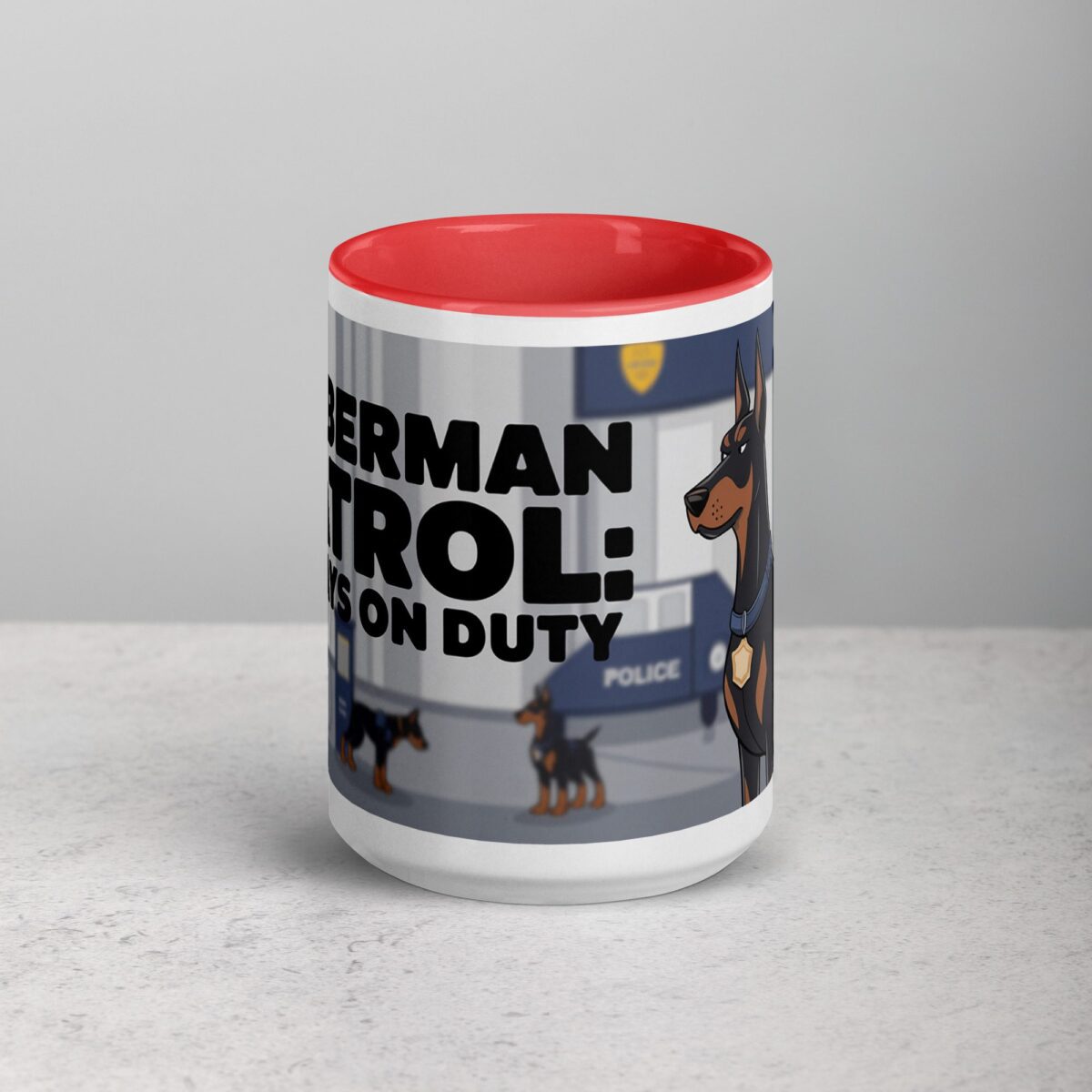 Doberman Patrol: Always on Duty Coffee Mug & Tea Cup - Image 10