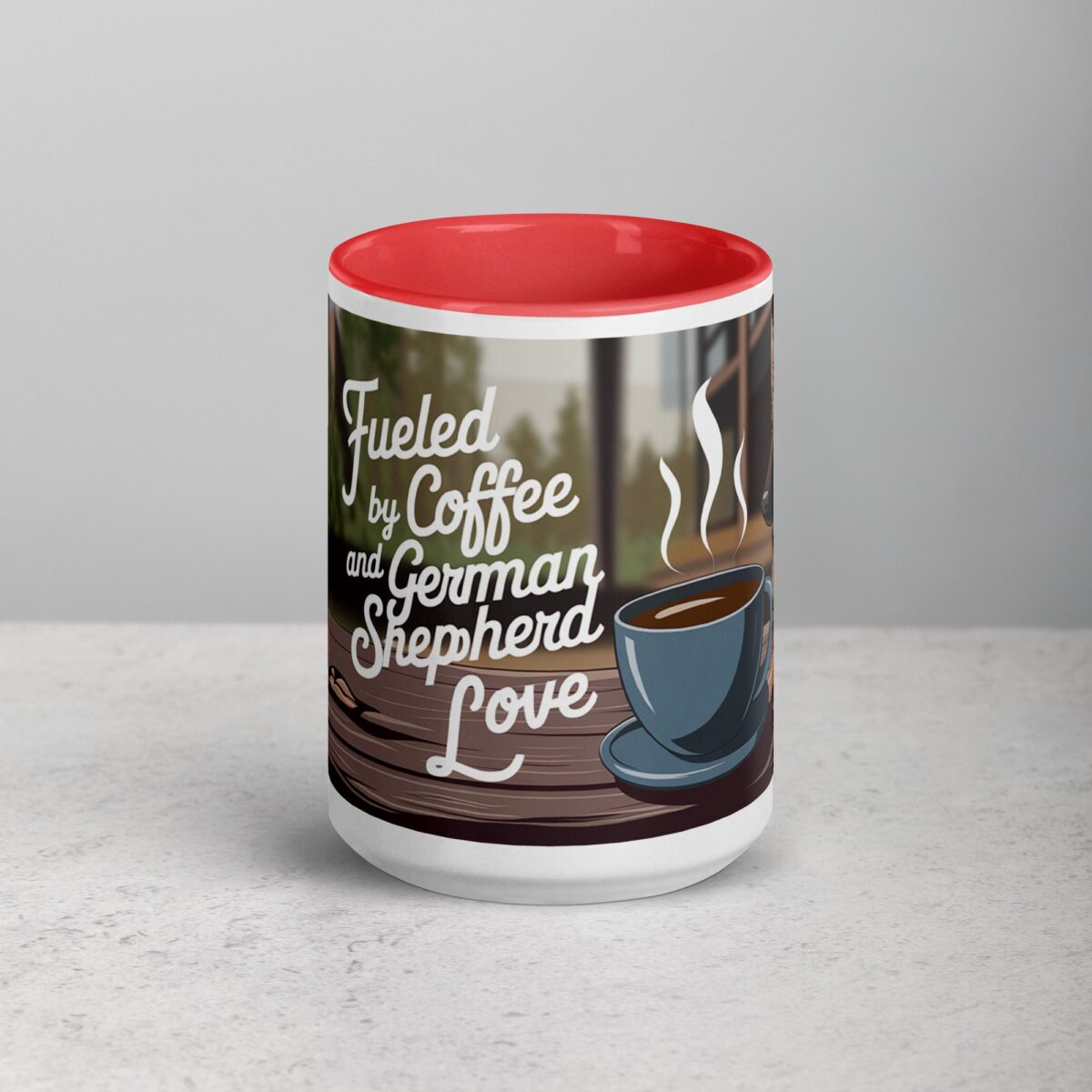 Fueled by Coffee and German Shepherd Love Mug - Image 10