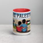Free Palestine Siblings Hug Mug - Image 10
