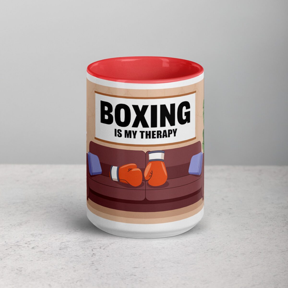 Boxing is My Therapy Coffee Mug & Tea Cup - Image 10