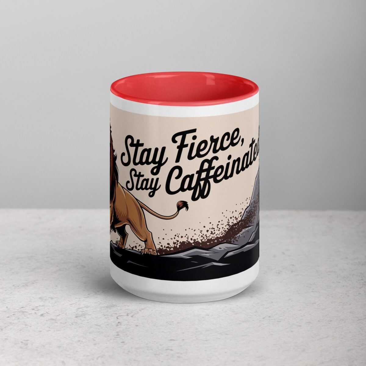 Stay Fierce, Stay Caffeinated Lion Coffee Mug - Image 10