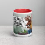 Adventure Awaits, But First Coffee Moose Mug - Image 10