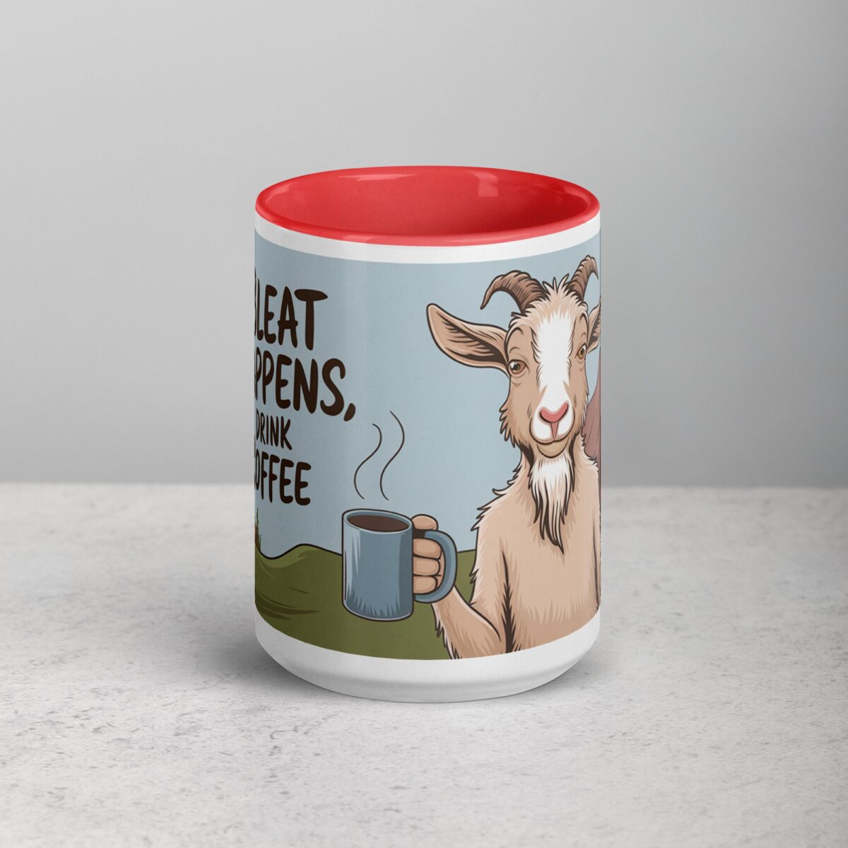 Bleat Happens, Drink Coffee Goat Mug - Image 10