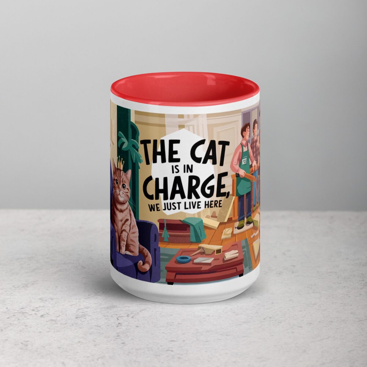 The Cat Is in Charge, We Just Live Here Mug - Image 10