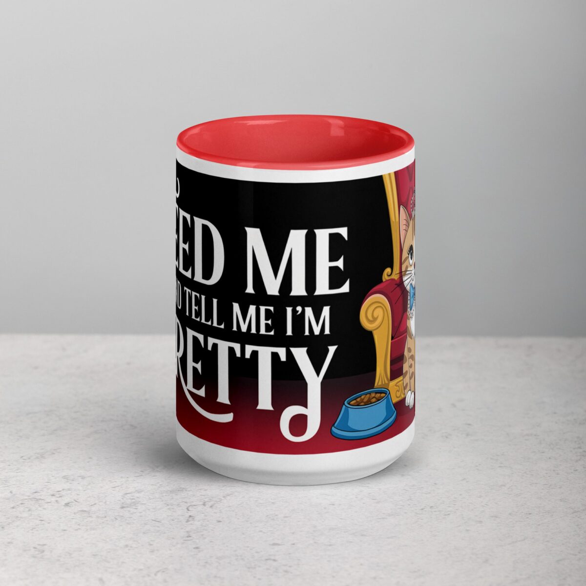 Feed Me and Tell Me I’m Pretty Cat Mug - Image 10