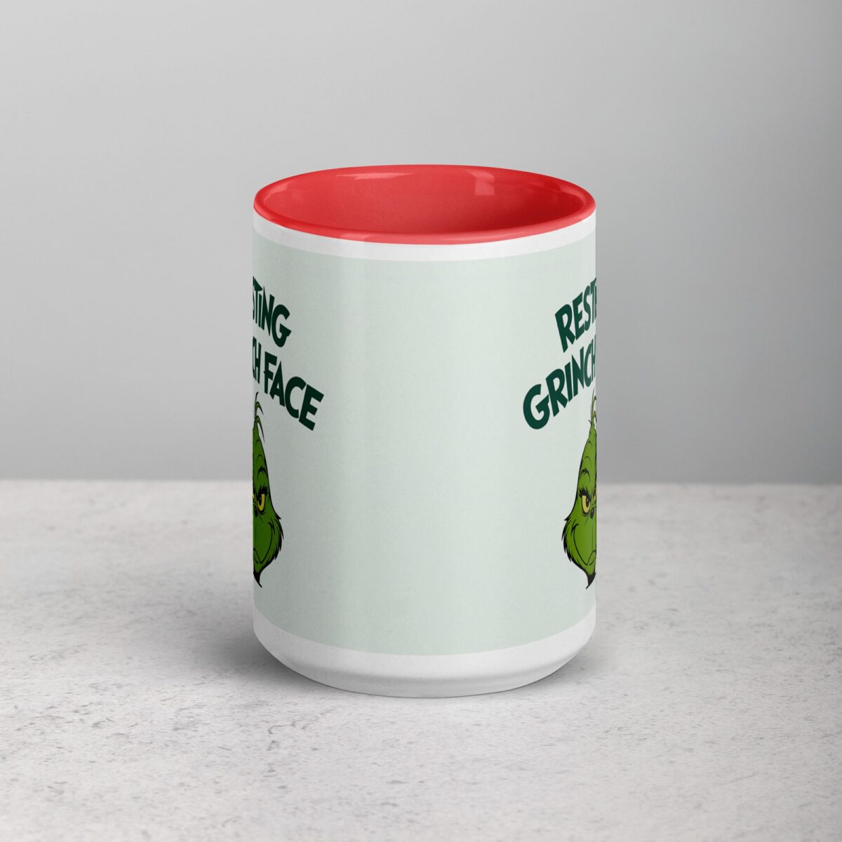 Resting Grinch Face Christmas Coffee Mug - Image 10
