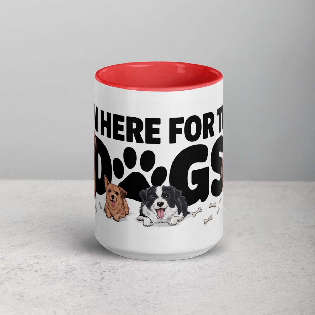 I’m Here for the Dogs Coffee Mug - Image 10