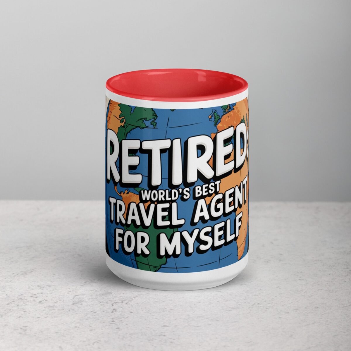 Retired: World’s Best Travel Agent for Myself Mug - Image 10