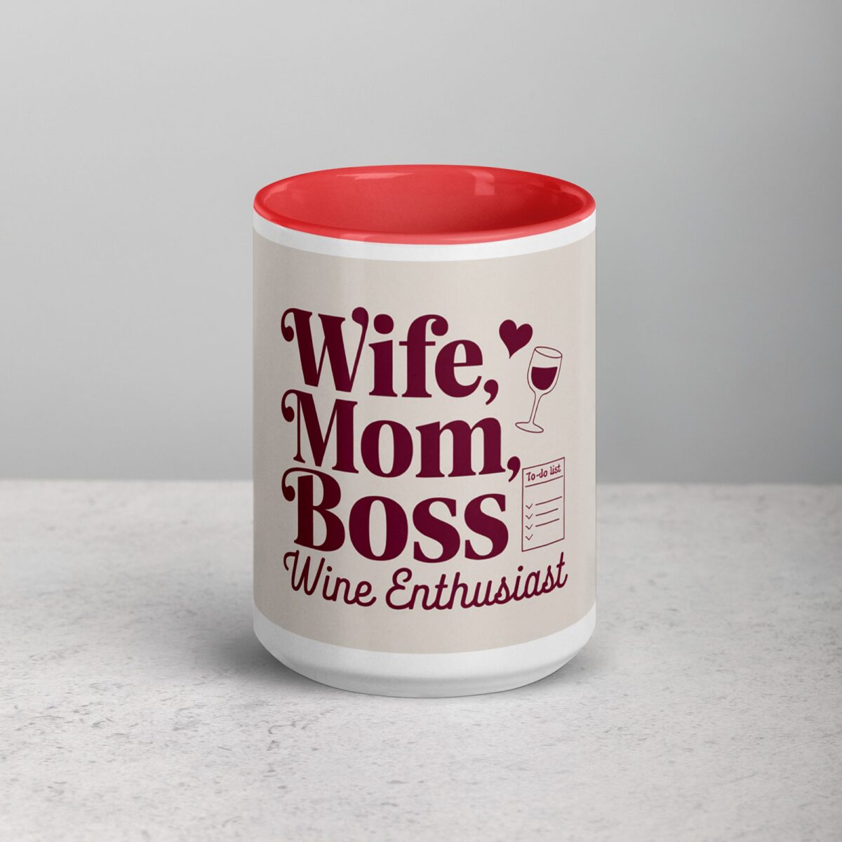 Wife, Mom, Boss, Wine Enthusiast Coffee Mug - Image 10