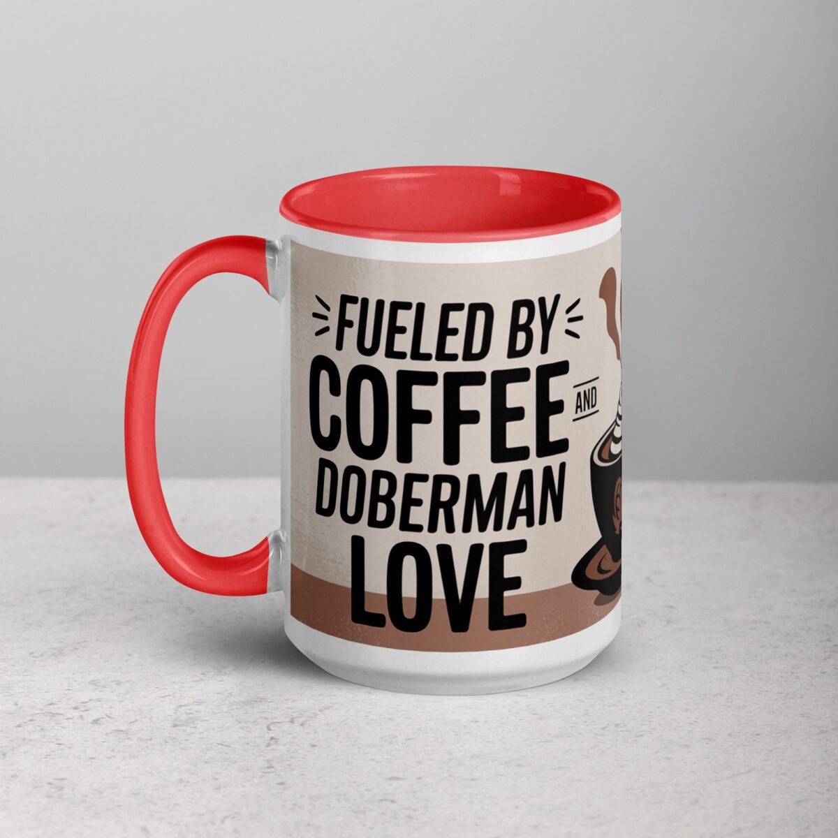 Fueled by Coffee and Doberman Love Mug - Image 11