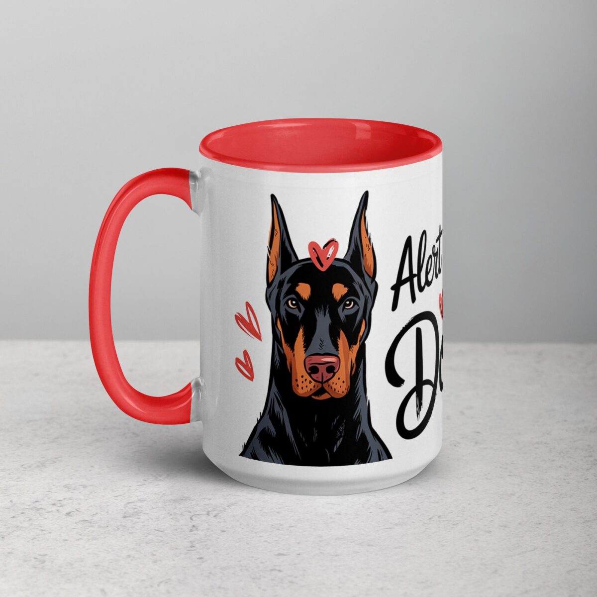 Alert and Adorable: That’s My Doberman Coffee Mug - Image 11